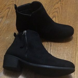Black zip up boots